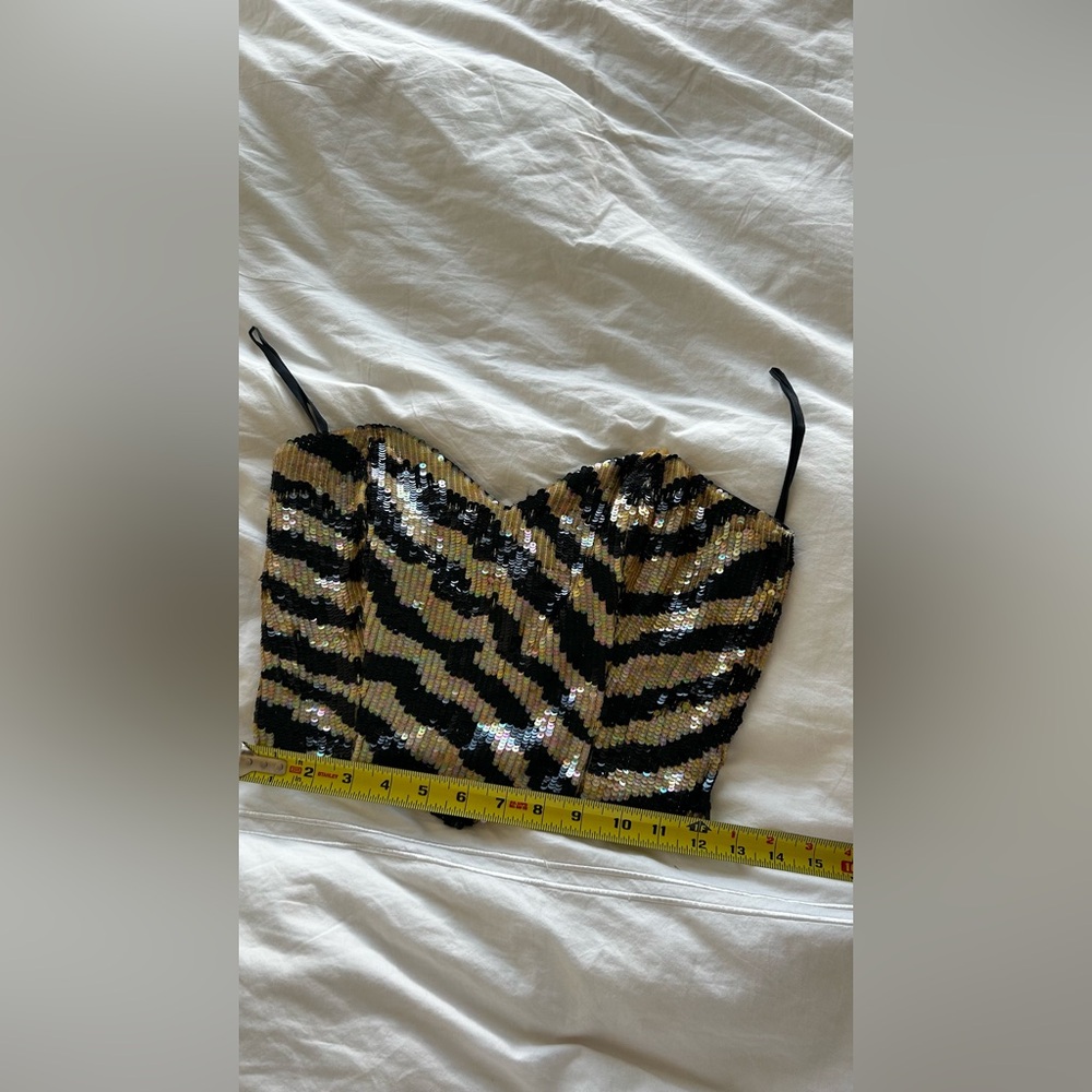 Jeanette kastenberg sequin crop bustier top - Picture 15 of 16